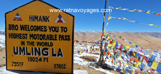 Ratna Voyages, Leh, Ladakh, Changthang, Umling La Top, Highest Motorable Pass In The World, 19024FT