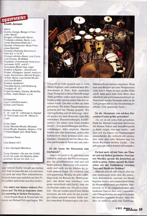 Interview - setliste + Referenzen