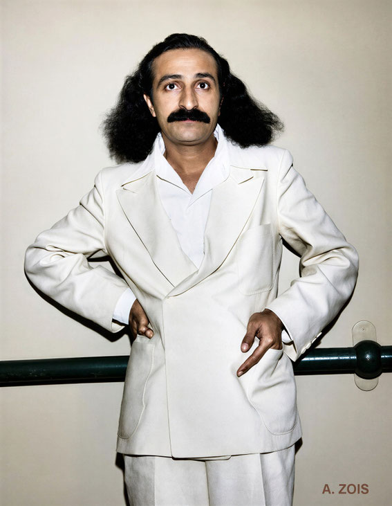 4th June, 1932 : Meher Baba on board the SS Monterey docked in Los Angeles harbour prior to her maiden voyage to Hawaii. Image rendition by Anthony Zois. BP