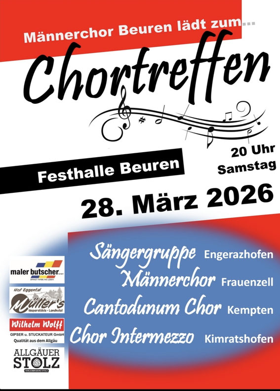 Chortreffen in Beuren am 28. März 2026 in Beuren