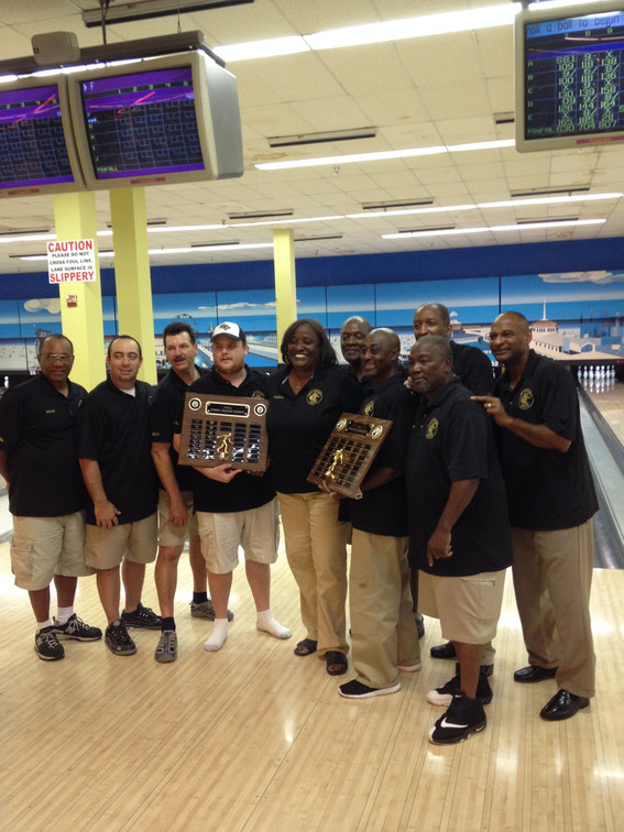 Left to Right: Ralph Brown, Patrick Barnett, Greg Evans, Danny Mayo, President Carolyn Lynn, Charles (Ice Man) Cannon (back), Otis Tompkins, Clarence Caldwell (back), Joe Ford (back), John Houston 