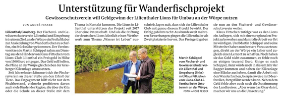 Quelle: Wümme-Zeitung vom 10.07.2019