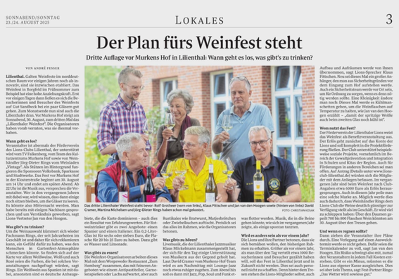 Quelle: Wümme-Zeitung vom 23.8.2025