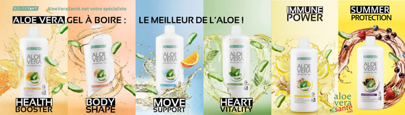 Nos cinq gels d'aloe vera à boire certifiés IASC le meilleur label de l'aloe vera. LR Health and Beauty et Aloe Vera Santé et Beauté NOUVEAU Immune Plus nouvelle boisson aloe vera pour votre santé et boostez l'immunité, avec miel et gingembre