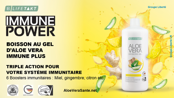 Catalogue de promotions Octobre 2019 NOUVEAU Gel à boire Aloe Vera Immune Plus avec LR Health & Beauty  AloeVeraSante.net 