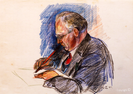 Erwin Bowien (1899-1972): Zeichnung von Hanns Heinen im Kreuzthal