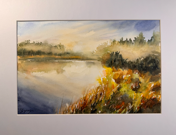 Aquarell, 30 × 40 cm im Passpartout
