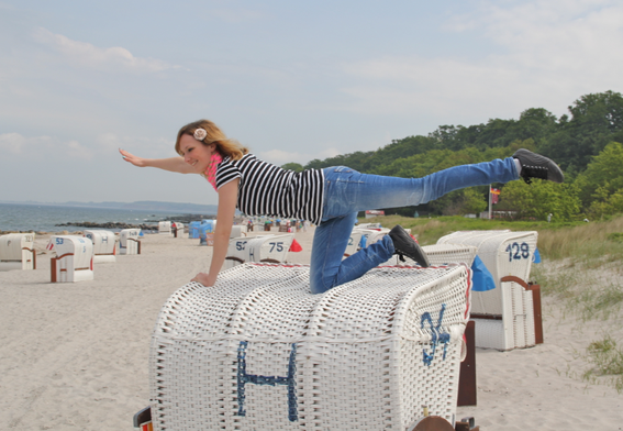 Steffi in Hohwacht, Ostsee, August 2013: