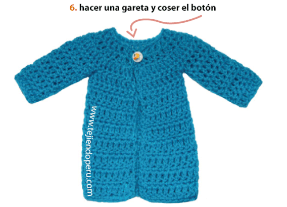 Chaleco para muñeca a crochet 2025