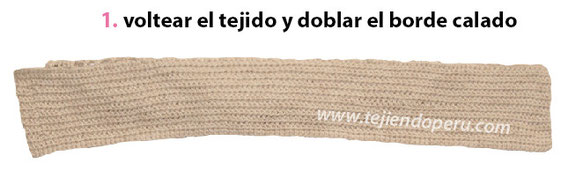 Cuello con doblez tejido a crochet / Crochet folded neck warmer