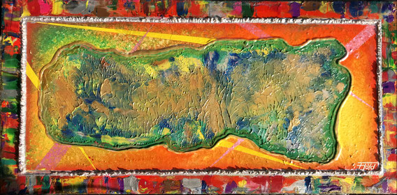 Bunt und ungezwungen extravagant, wie so manches, dass ich in der Unterwasserwelt sehen durfte. Farben ohne Anfang und Ende. Diese Arbeit nahm circa drei Jahre in Anspruch.
