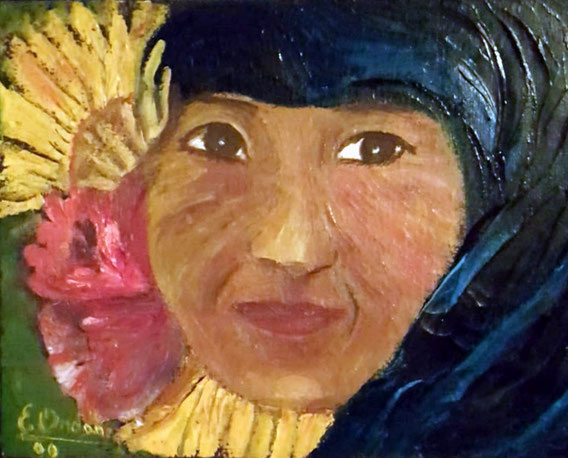 Flor de un día. Oleo sobre tela, 35 x 25 cm. 2000.