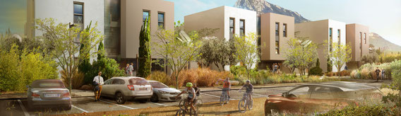 2022 - Opération de 56 logements sociaux à  La Farlède (83) - Architectes: Y. Fuschino, D. Deluy & F. Giraud - MO: UNICIL - Surface: 3 920 m² SDP  - Budget: 5,8 M€HT - AOR en cours, livraison T4 2022