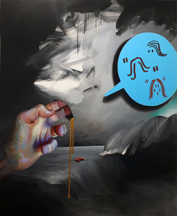 'No Ordinary Inflation!' 170cm x 140cm, Acrylic on canvas, 2019