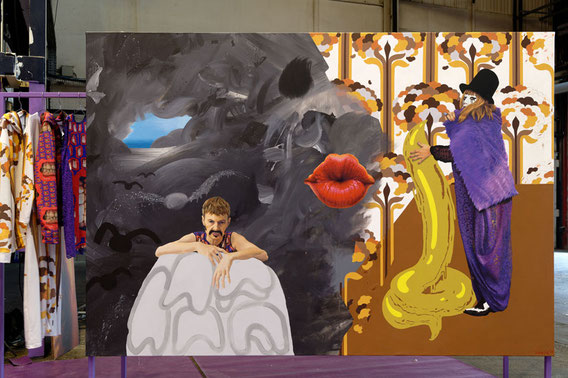 'Glamour' painting by Ashley Hans Scheirl, acrylic on canvas, 260cm x 180cm, 2019 courtesy: Galerie Crone Berlin Wien; foto by: Blaise Adilon