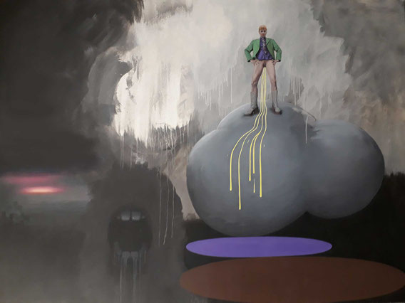 'Neoliberal Surrealist' Acryl auf Leinwand, 240cm x 180cm, 2019