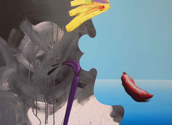 'Painter' Acryl auf Leinwand, 70cm x 100cm, 2019
