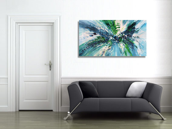 peter nottrott, Originalgemälde, acryl, blau,  maritim, Meer, Wasser, Wind, Wellen 