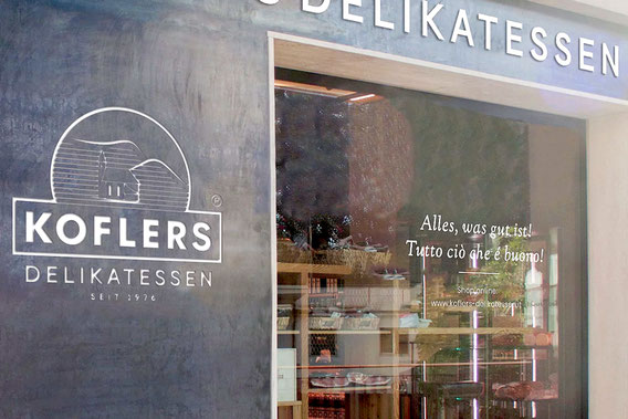 Koflers Delikatessen Meran Lauben Merano Portici Romstraße Via Roma Gourmet Südtirol