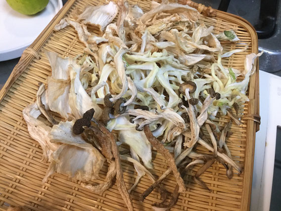 使った自家製乾物は4種