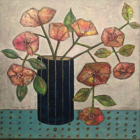 "Blumenschale rot/schwarz