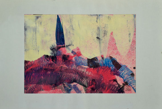 "Blumenschale rot/schwarz