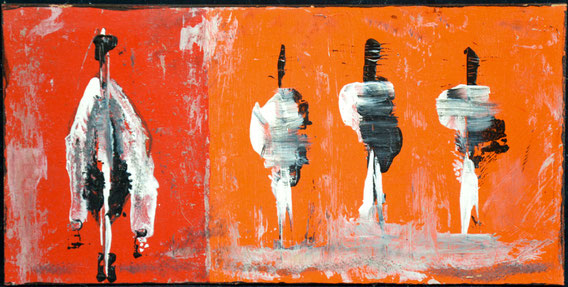 "Blumenschale rot/schwarz