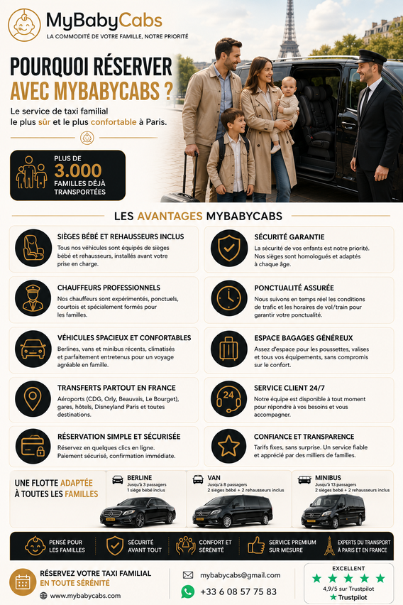 VTC avec siège bébé aéroport