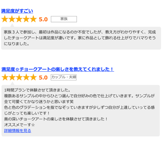 沖縄のチョークアート体験に参加した方のレビュー｜旅の思い出にぴったりだったという声