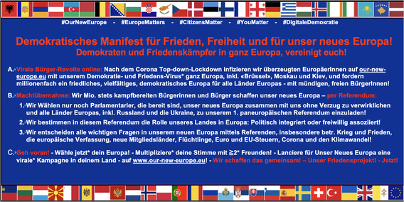Bild: Wir schaffen das! - Mit einer gewaltigen gewaltfreien Revolte vieler Millionen Bürgerinnen und Bürger - online vereint!