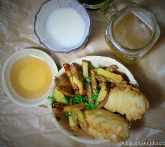 fish and chips pesce fritto tipo merluzzo patate fritte birra farina piatto tipico Dublino e Londra