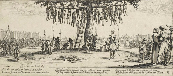 Jacques Callot: "Der Galgenbaum" (1632)