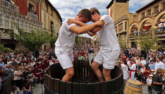 Fiesta de la Vendimia en Olite (Navarra).