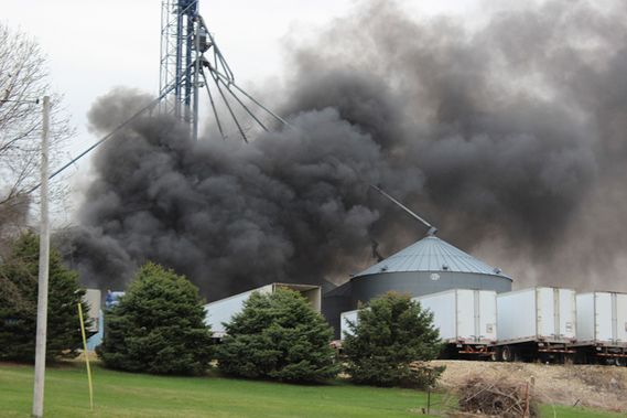 Black smoke clouds could be seen from miles away.