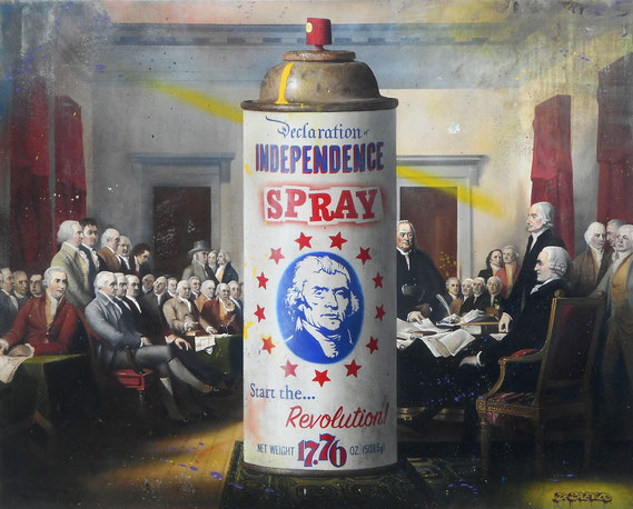 Ben Steele, "Independence Spray," 2019, oil on canvas, 40 x 50 inches - SOLD