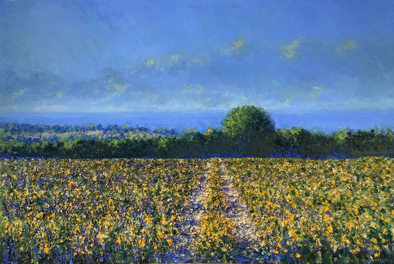 John Stockwell, "Baltic Bliss," 2021, oil on canvas, 39.5 x 59 inches - SOLD
