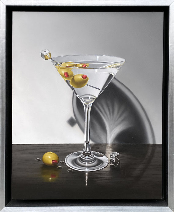 Otto Duecker, "Life's a Gamble," 2021, oil on panel, 19.25 x 15 inches - contact for price