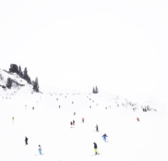 Joshua Jensen-Nagle, "Drifting through St. Anton," archival inkjet print face-mounted to Plexiglass, available in: 30x31.5", 41x43", 55x58", 67x70"
