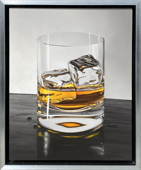 Otto Duecker, "Whiskey Rocks," 2021, oil on panel, 18.5 x 14.5 inches - SOLD
