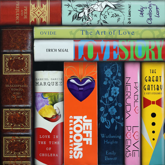 Paul Béliveau, "Vanitas 21.09.17 (Love Stories)," 2021, acrylic on canvas, 44 x 44 inches - SOLD