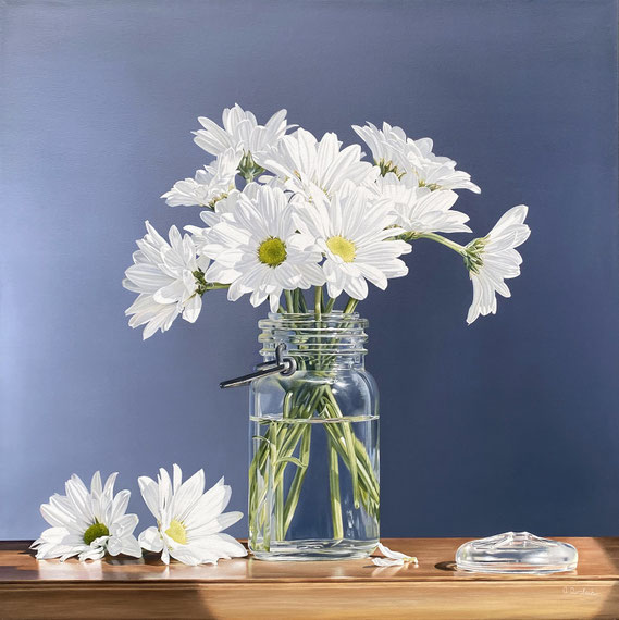 Alexandra Averbach, "Beam," 2021, oil on canvas, 28 x 28 inches - SOLD