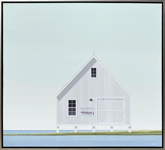 F.Lipari, "Red, White & Blue," 2020, acrylic and watercolor pencil on canvas, 36 x 40 inches - SOLD