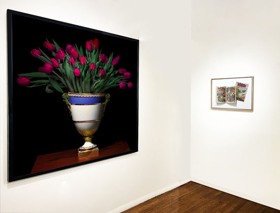 Gallery installation of works by Sharon Moody and T.M. Glass