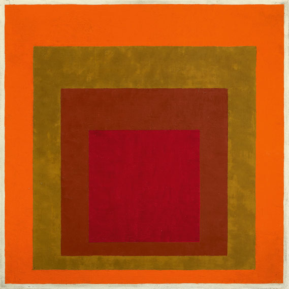 Josef Albers – Study to Homage to the Square – Warm Welcome, 1953/1955, oil on Masonite, 56 x 56 cm