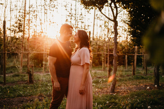 Golden hour koppel liefde fotosessie fotoshoot Gent