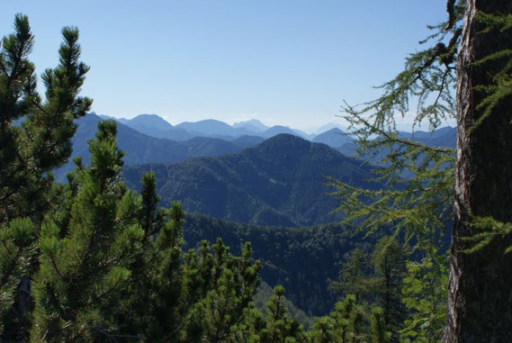 Der Blick beim Aufstieg nach Westen