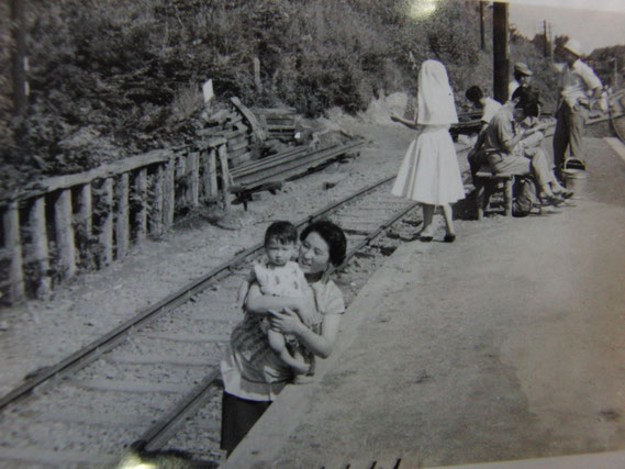 昭和37年に撮影。吉里吉里駅。