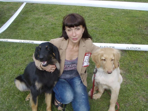 Inessa and her lovely dogs