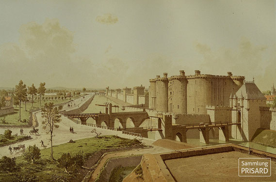 IMA.19.003 Pariser Gefängnis »La Bastille« (Lithographie, 1885) / © Sammlung PRISARD
