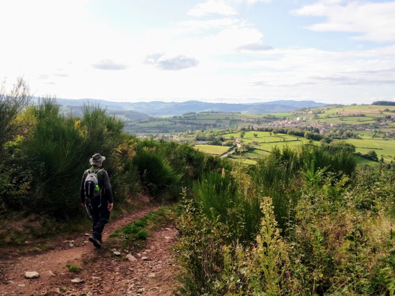 Arrivée sur Tramayes (Rando "Sentier des Crêtes)